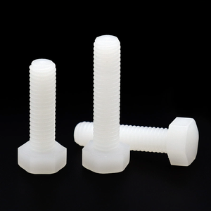 DIN933 DIN931 Blanco Negro Nylon Rosca completa <span class=keywords><strong>Perno</strong></span> hexagonal Plástico PA66 <span class=keywords><strong>Perno</strong></span> de cabeza hexagonal Precio de fábrica Pernos De Plastico <span class=keywords><strong>M6</strong></span> X 12mm - Product Image 6