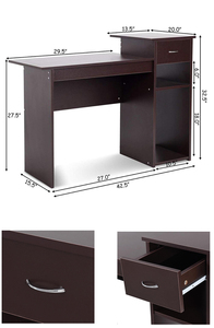 Simple bureau d'étude bureau <span class=keywords><strong>gaming</strong></span> avec classeur blanc <span class=keywords><strong>pas</strong></span> cher bureau avec espace de rangement - Product Image 5