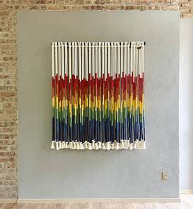 Personalizar niños decoración 100% algodón tejido grande Dip-Dye geométrico niños macramé <span class=keywords><strong>pared</strong></span> colgante moderno <span class=keywords><strong>tapiz</strong></span> decorativo de <span class=keywords><strong>pared</strong></span> - Product Image 5