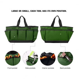 Sac de jardinage gratuit, sac de rangement pour outils de jardin de luxe et organisateur domestique avec poches, résistant à l'usure et réutilisable, 12 - Product Image 3