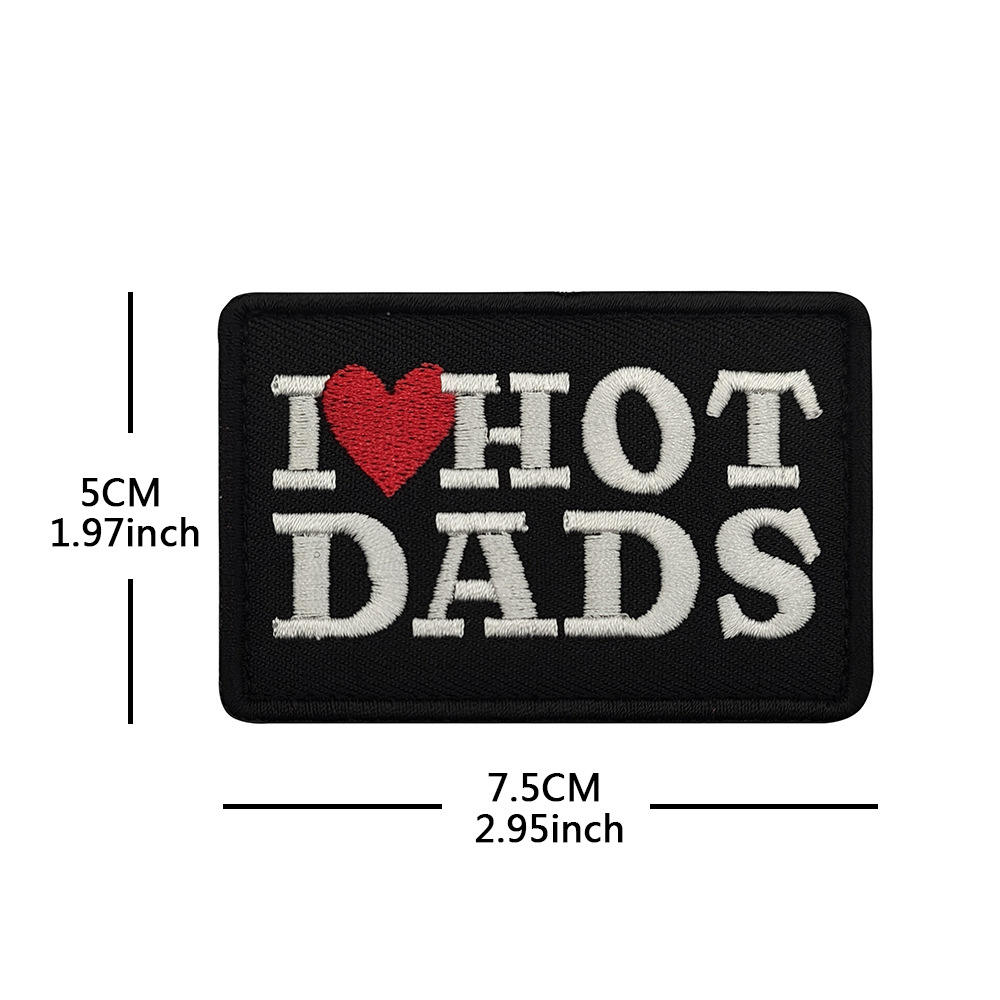 V01814-1 i love hot dads (black cloth with white)