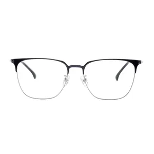 Gafas coreanas de titanio para hombre, anteojos cuadrados para miopía, graduadas, con borde completo