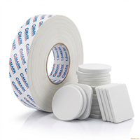 Feuilles adhésives double face pour montage à froid, transparentes, réutilisables, en mousse de 1,5 mm, rondes et carrées, tampons adhésifs