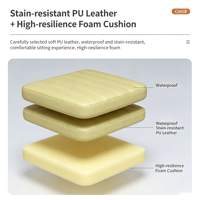 Chaise de conférence moderne empilable en similicuir PU avec structure cantilever chromée et assise rembourrée pour la maison, le bureau, les salles de réunion et les hôtels