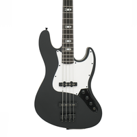 Eastern Music Hardluck Kings Ultra Rare 18pcs Satin Matte Black 4 String J Style Gitar Bass Elektrik Dengan Hard Case