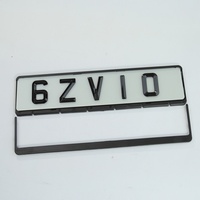Cadre de plaque d'immatriculation en plastique européen 52*11cm 3d Gel Digital 4d Retro Letter Car License Plate Frame Cover