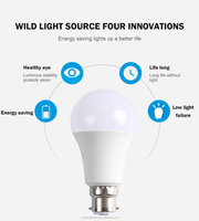 Ampoule LED WOOJONG A65 15W E27 en composite aluminium+PC pour une dissipation thermique optimale, capteur, haute luminosité, éclairage de bureau, énergie