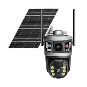 Caméra solaire V380 double vue 6MP HD avec zoom 10x, surveillance extérieure avec stockage cloud et prise en charge de l'interphone - Product Image 1