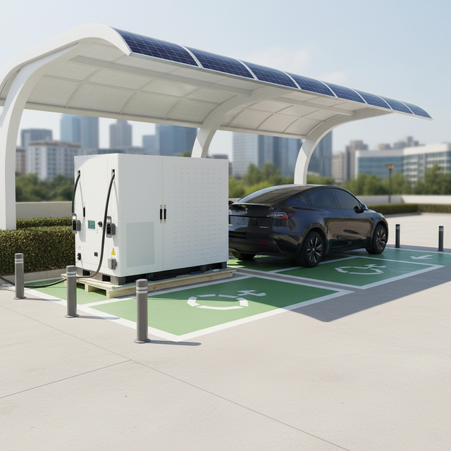 Advanced Movable Energy Storage System 120kW 200kWh High Capacity DC Quick Charger for CCS2 Electric Vehicle Charging New