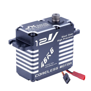 เซอร์โว CLS-12V7346 JX รุ่นดั้งเดิม น้ำหนัก 73 กรัม 12 โวลต์ 180 องศา HV ความแม่นยำสูง เกียร์เหล็ก ดิจิตอล คอร์เลส โครงอะลูมิเนียม สำหรับ CNC JR - Product Image 6