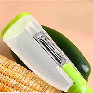 Éplucheur de légumes manuel multifonction en acier inoxydable avec récipient en plastique, éplucheur de fruits pour carottes, pommes de terre, pommes - Product Image 4