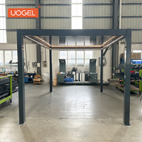 Pergola de jardin à lamelles en aluminium Pergola murale avec cadre enduit de poudre pour jardin