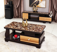 Ensemble table basse design et meuble TV, combinaison table basse et meuble TV minimaliste, table basse moderne pour salon