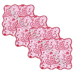 100% Cotton Dinner Table Scallop Napkins Set 100% Cotton Made Premium Quality Table Napkin Hem Stitch Indian Hand Block Printed - Product Image 5