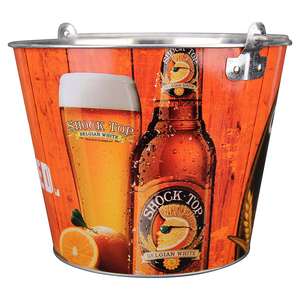 Profissional galvanizado Tin Metal Ice Bucket Party Pail 5 Quart com logotipo impresso a cores e Openers - Product Image 3