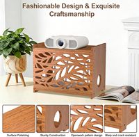 Meuble de rangement rustique pour routeur, en bois durable, décoratif, avec ventilation pour routeur WiFi et gestion des câbles, 9,84 pouces de hauteur