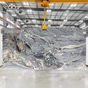 GOLDTOP Modern Polished Natural Stone Slab Aqua Caravaggio Quartzite for <b>Kitchen</b> Countertop Villa Apartment Hotel - Product Image 1