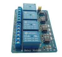 Modul Relay FYX Stock 5V 4 Saluran dengan Isolasi Optocoupler, Papan Relay Kontrol Pemicu Tingkat Tinggi Rendah