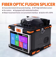 Soudeuse par fusion de fibres optiques multifonctionnelle M5 de marque originale, 6 moteurs, écran tactile 5,5 pouces, machine à souder les fibres FTTH, garantie 3 ans
