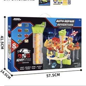 Kit de construction de circuit d'aventure de réparation automobile DIY avec garage de stationnement de voitures et convoyeur, jouet éducatif interactif et puzzle, cadeau - Product Image 5