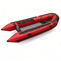Bateau pneumatique de loisirs en Hypalon PVC à fond renforcé, 10 personnes, pour sports nautiques et pêche en eaux vives, blanc