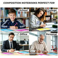 Carnets de composition lignés collège 2026 Myway, couverture en papier couleur personnalisable, reliure thermique, 200 pages (100 feuilles)