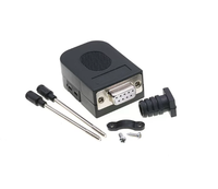 Connecteur femelle RS232 DB9 série COM sans transfert de données, bornes à souder avec vis de fixation arrière, DIY