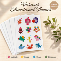 Kit de Matériaux Bruts pour Livre d'Autocollants 3D en TPE Gelée Personnalisé, Livre d'Activités DIY Réutilisable Multi-Scènes pour Enfants, Éducatif, Étanche et Durable