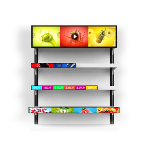 Pantalla LCD Publicitaria Ultra Ancha de Alta Resolución, Tamaño Personalizado, Tipo Barra para Estantes de Supermercado - Product Image 1
