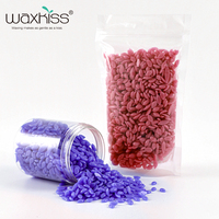 Perles de cire dure Waxkiss, cire dure brésilienne, étiquette privée personnalisée, perles de cire dure 100g, perles de cire dure pour tous les types de dépilatoire