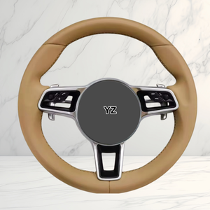 <span class=keywords><strong>Volante</strong></span> de Cuero Nuevo YZ Upgrade para Porsche Macan Cayenne Boxster Panamera Cayman Taycan 918 911 718 970 971 - Product Image 1