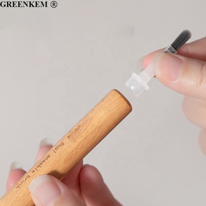 Pinceau de vernis à ongles plat, manche en plastique, pointe coudée, 3 couleurs, 1 pièce - Product Image 4