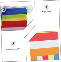 Grande rouleau de 25 drapeaux tibétains 10x10 pouces, motif traditionnel, couleurs des 5 éléments, cheval du vent personnalisé, en tissu polyester imperméable pour la prière