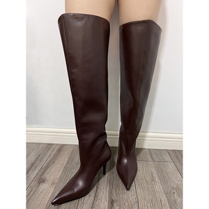 Bottes longues personnalisées nouveau design pour femmes talons hauts bottes au <span class=keywords><strong>mollet</strong></span> <span class=keywords><strong>large</strong></span> - Product Image 2