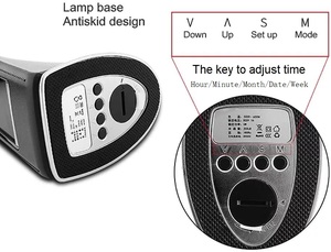 Business Hotel Clock Calendar Fold <b>Study</b> Read <b>Table</b> Touch Led Clock Bedside Night Light Desk Gooseneck Flexible Lamp - Product Image 6