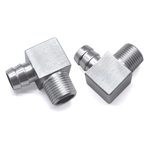 Adaptador de aluminio de 90 grados, 12 NPT a 58, para mangueras y tuberías de admisión de aire - Product Image 2