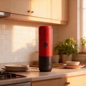 Machine à café portable 2 en 1 à batterie, pompe 19 bars, design compact, pour les voyages et les petites cuisines - Product Image 2