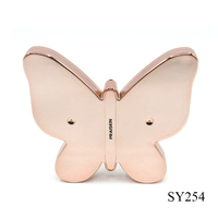 Étui d'emballage pour fard à paupières de marque privée, étui à clapet en forme de papillon, étui d'ombre à paupières en plastique 6 couleurs avec miroir