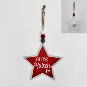 ป้ายโลหะพิมพ์ลาย UV รูปทรงสี่เหลี่ยมผืนผ้า สไตล์วินเทจ ตกแต่งต้นคริสต์มาส ลาย "Believe Magic" สำหรับเทศกาลคริสต์มาส - Product Image 6