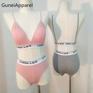 Cheap Women Underwear Sets Lace Panties Seamless Backless Sexy Vest  Bralette Push Up Bra Lingerie