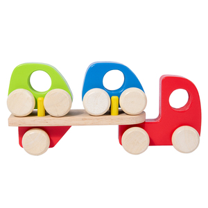 Colorido conjunto de vehículos de madera camión de madera para que los niños se diviertan - Product Image 2