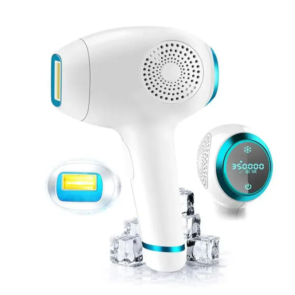 Mới nhất IPL tẩy lông Laser Máy cạo lông làm mát LCD Điều trị mụn trứng cá trẻ hóa thiết bị cho nhà Bikini tông đơ