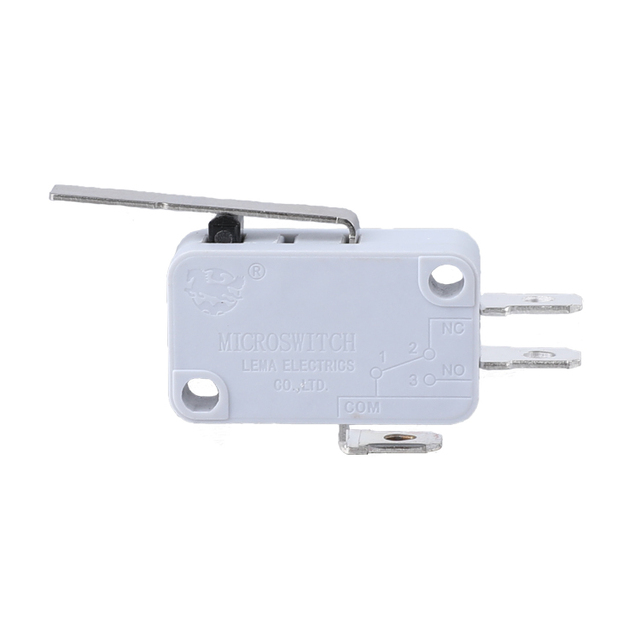 LEMA KW7-1 8A 250V 5E4 Straight Lever Sensitive Actuator Magnetic Micro Switch with SPDT Circuit 15A Max Voltage 10A Max Current