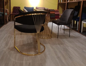 Silla de Comedor Acolchada de Acero Inoxidable y Terciopelo, Estilo Contemporáneo, para Hogar y Hotel, Superventas - Product Image 3