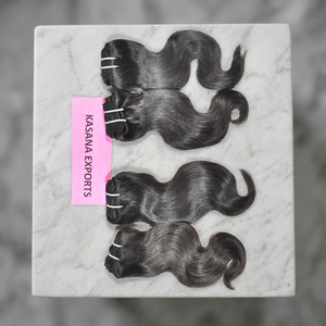 Extensiones de Cabello Humano Remy Indio, Doble Trama a Máquina y con Clip, 100g, Todos los Colores Disponibles, Estilo Negro, Empaque en Bolsa de Polipropileno - Product Image 1