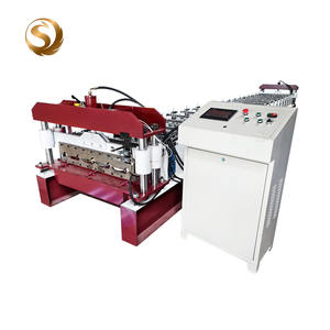 آلة تشكيل لفائف بلاط السقف من الصفائح الحديدية الأوتوماتيكية 760 مع محرك وصندوق تروس PLC - Product Image 5