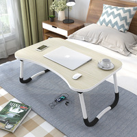 Portable lit pliant ordinateur de bureau chambre à coucher multi-usages lit paresseux table d'ordinateur Portable avec plat fente pour carte et Tasse support