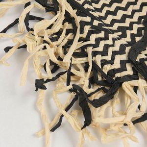 Arrival Fashion Trendy Women Lay Oversized Raw Edge Big Brim Beach Vacation Sun <b>Hat</b> Two Tone Woven Paper Floppy <b>Hat</b> - Product Image 3