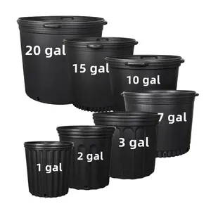 1 2 3 5 6 7 10 15 20 25 Gallon Plant Plastic Pot Flower Pot Outdoor Plastic Pots For Nursery Plants