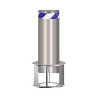 Borne de sécurité hydraulique rétractable automatique avec bande LED, hauteur de levée 600 mm, forme ronde/carrée, système de barrière de sécurité Karsun JS-S818 pour le trafic